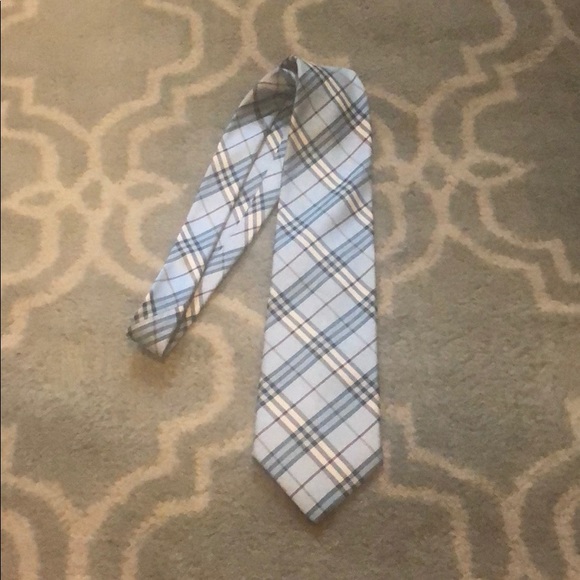 blue burberry tie